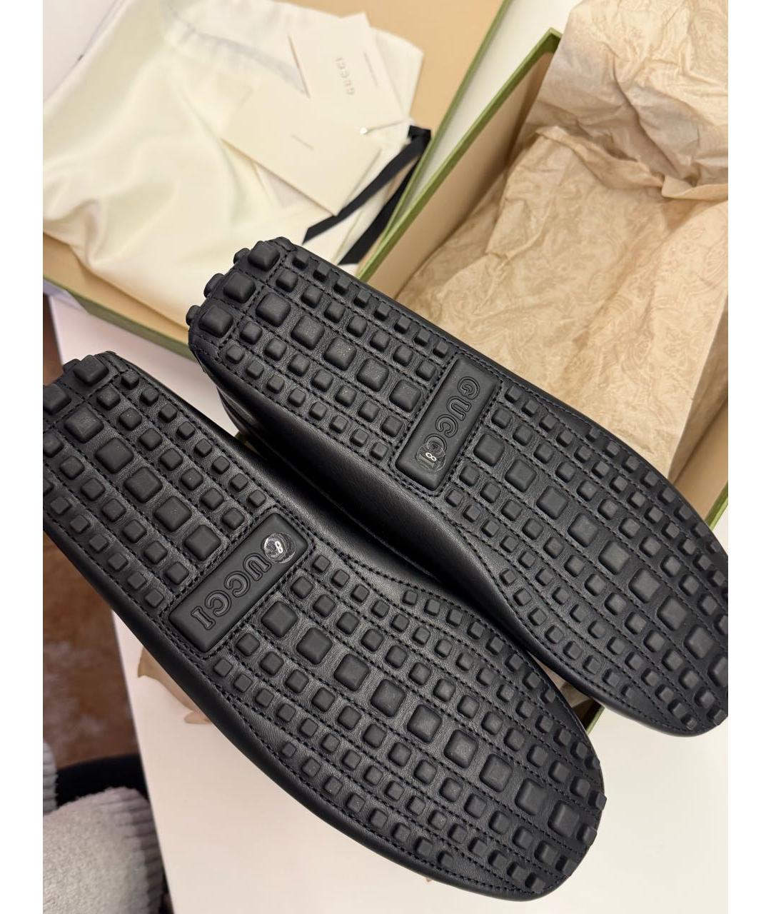 GUCCI Черные кожаные мокасины, фото 4