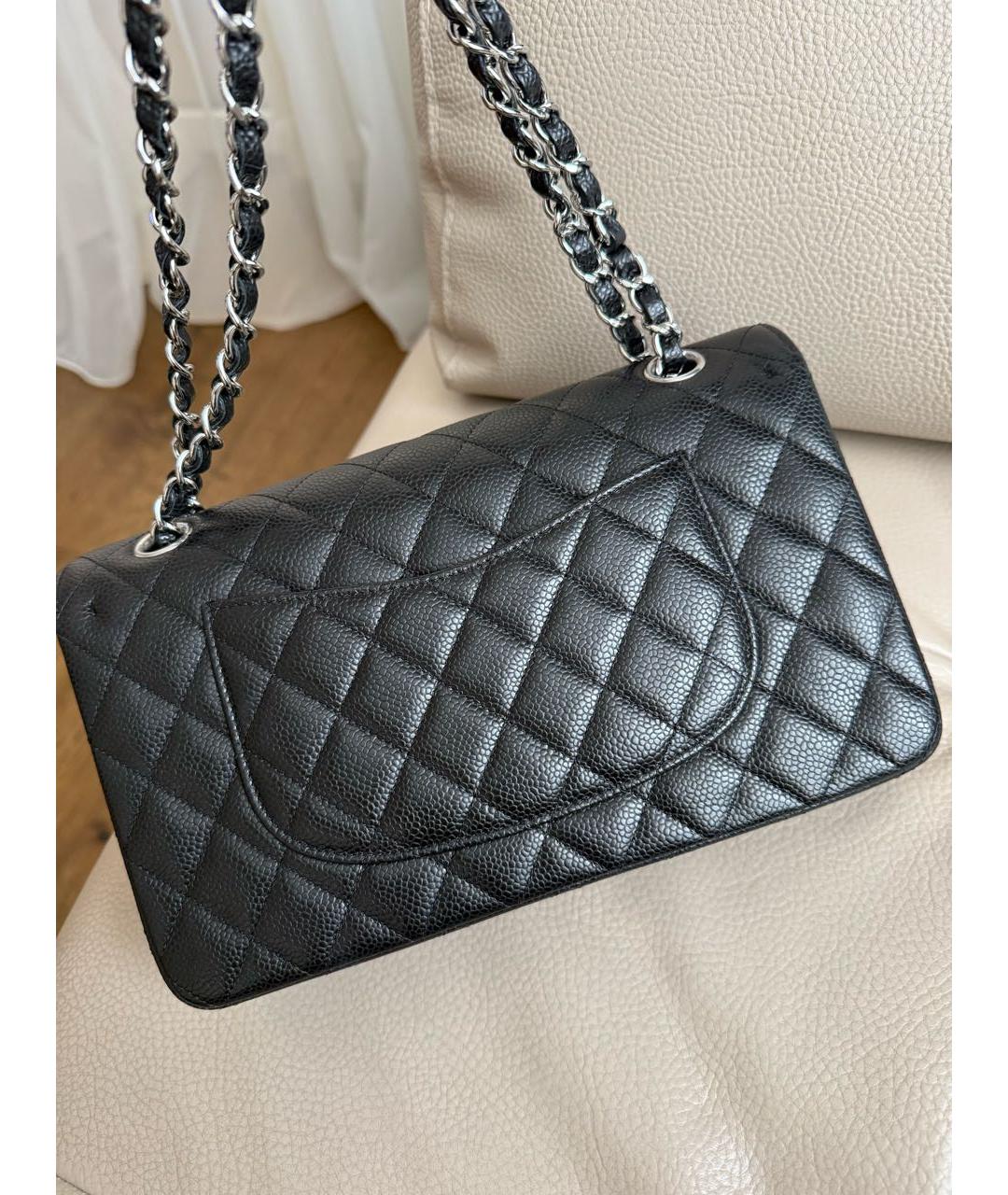 CHANEL Черная кожаная сумка через плечо, фото 2