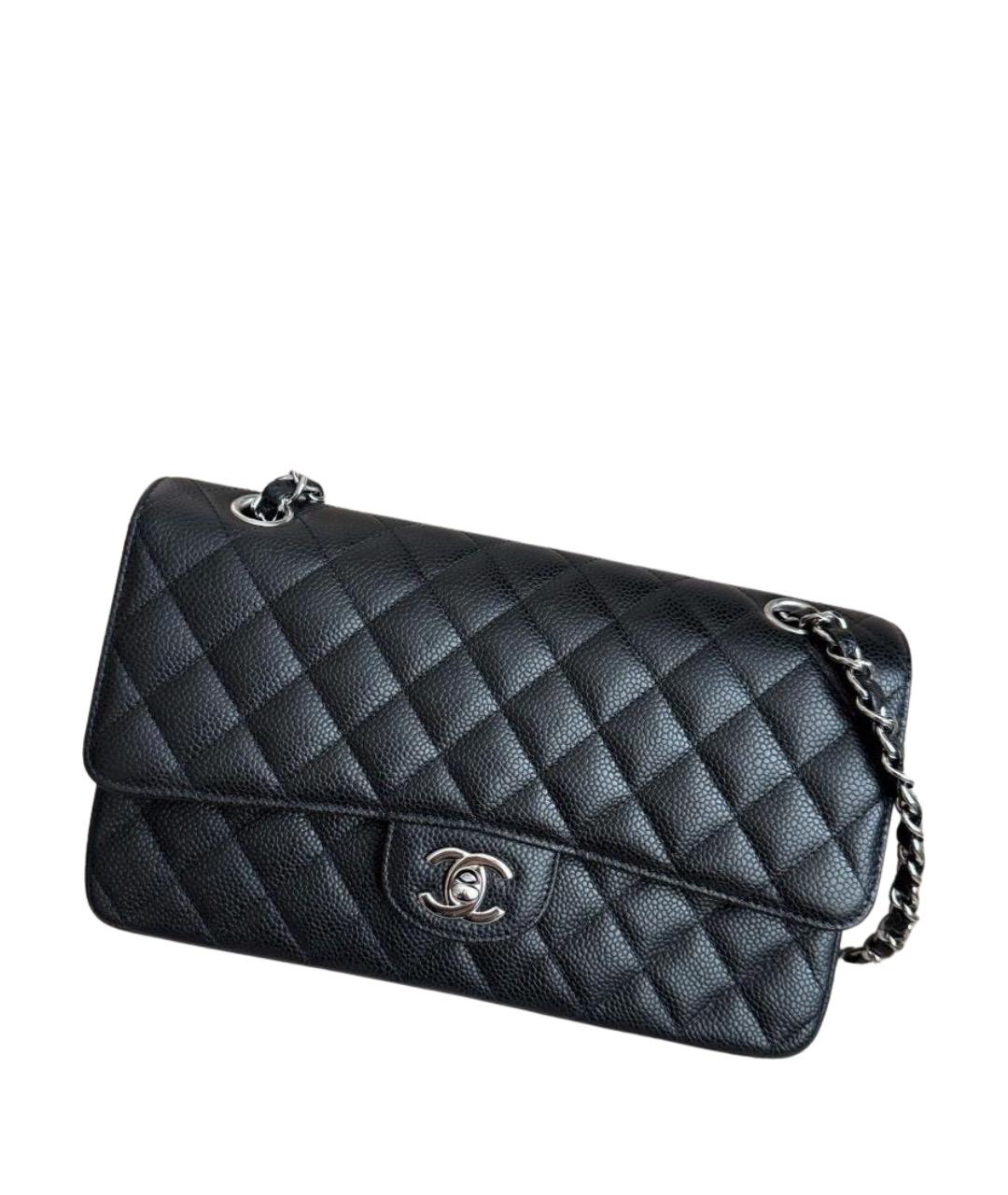 CHANEL Черная кожаная сумка через плечо, фото 1