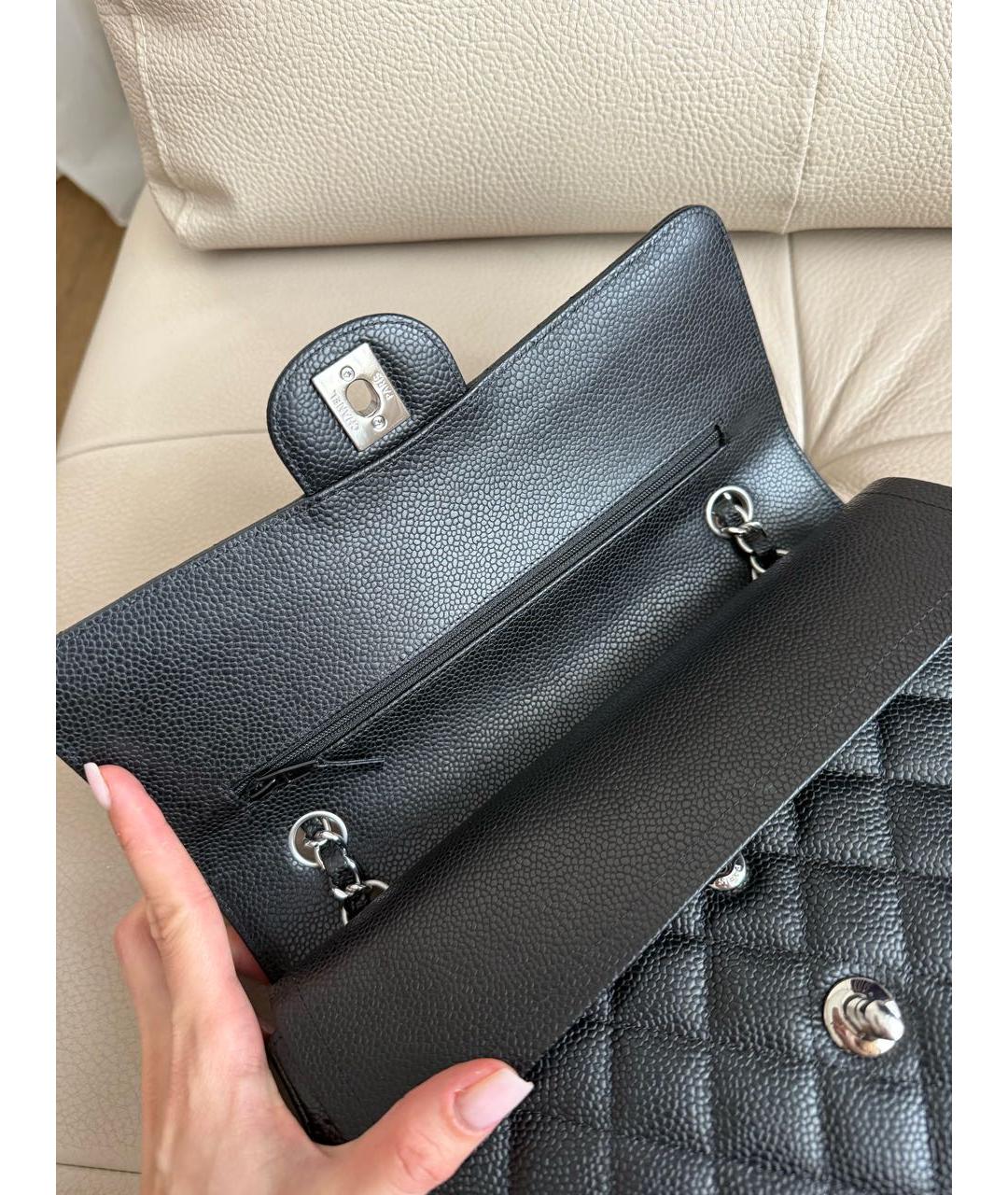 CHANEL Черная кожаная сумка через плечо, фото 4