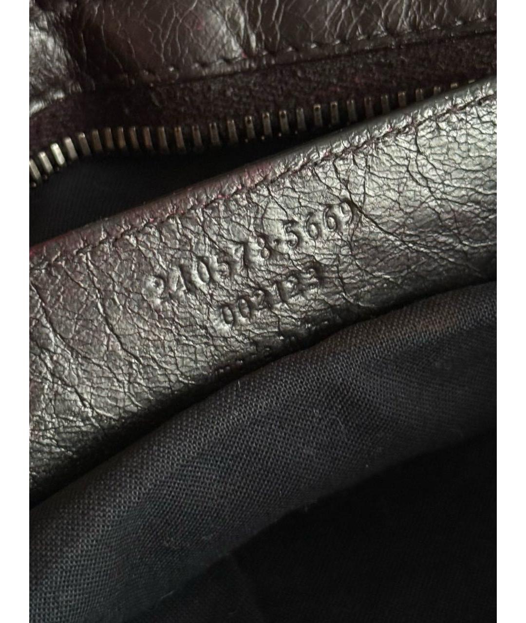 BALENCIAGA Коричневая кожаная сумка с короткими ручками, фото 7