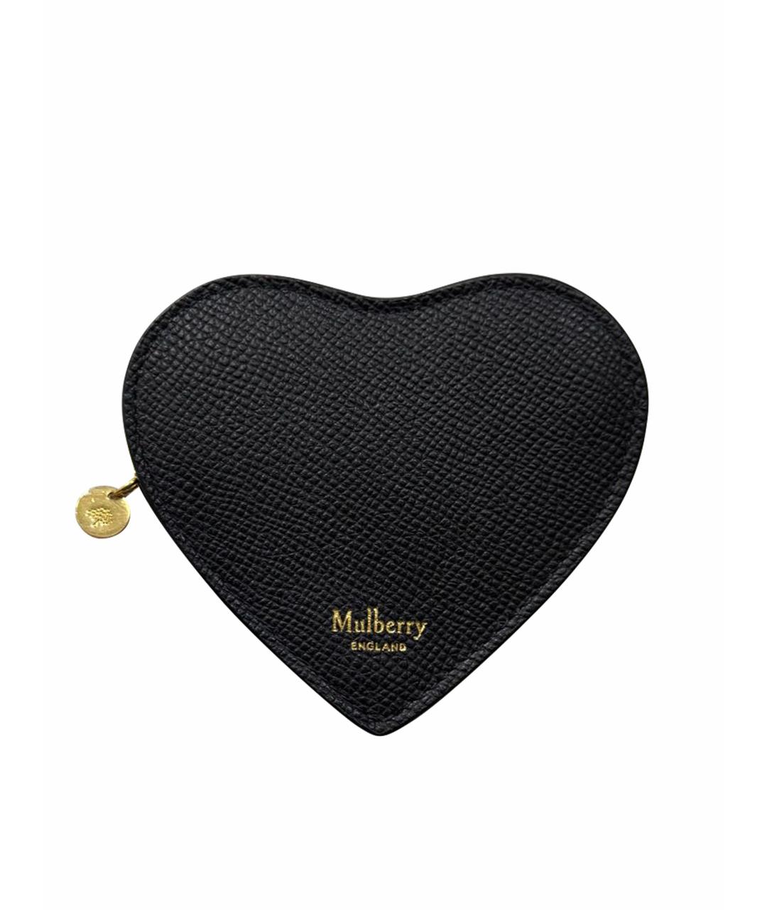 MULBERRY Черный кожаный кошелек, фото 1