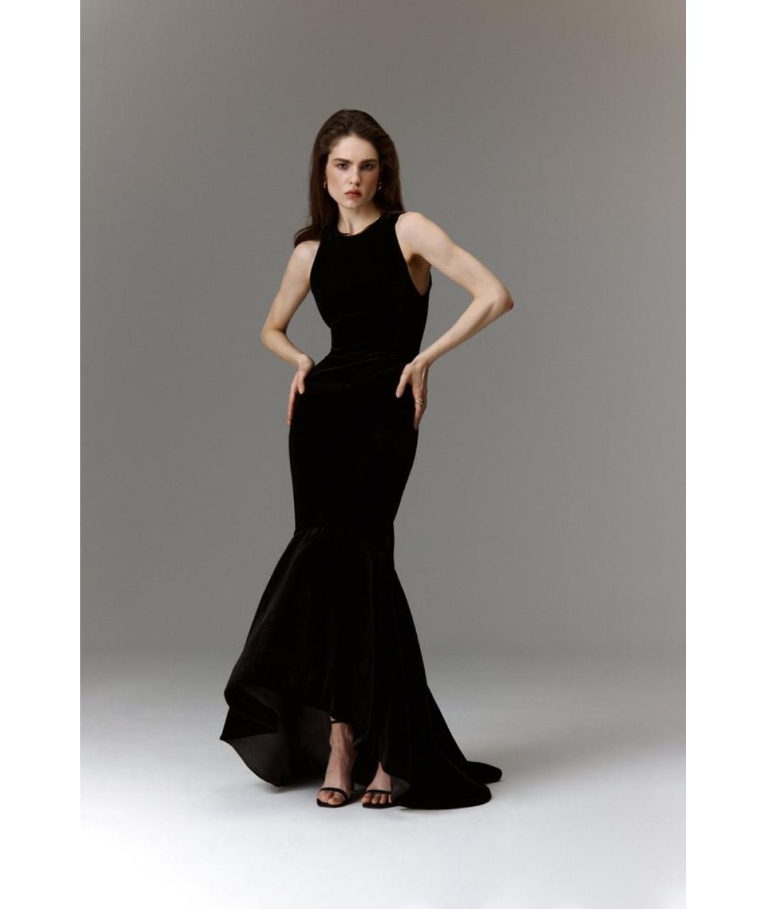 RASARIO Черное бархатное вечернее платье, фото 3