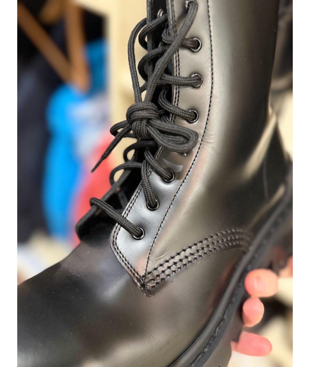 BALENCIAGA Черные кожаные ботинки, фото 5