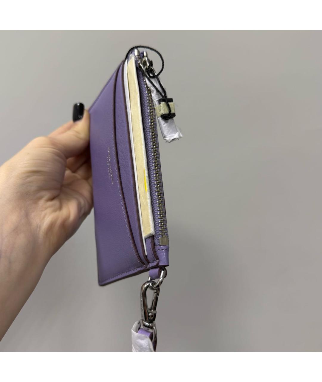 MARC JACOBS Фиолетовый кожаный кардхолдер, фото 2