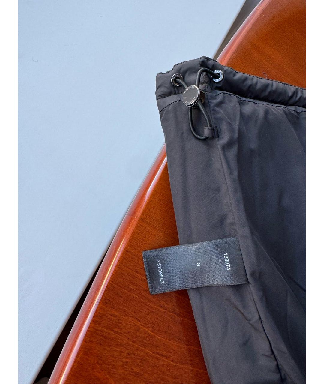 12 STOREEZ Черный полиэстеровый пуховик, фото 4