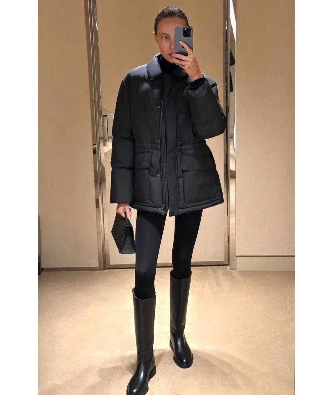 12 STOREEZ Черный полиэстеровый пуховик, фото 5