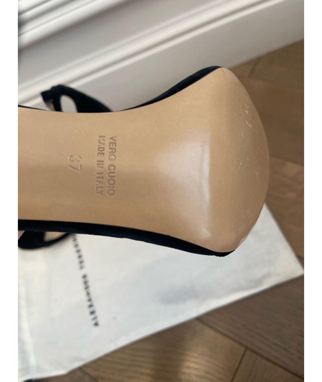 ALEXANDER TEREKHOV Черные бархатные босоножки, фото 5