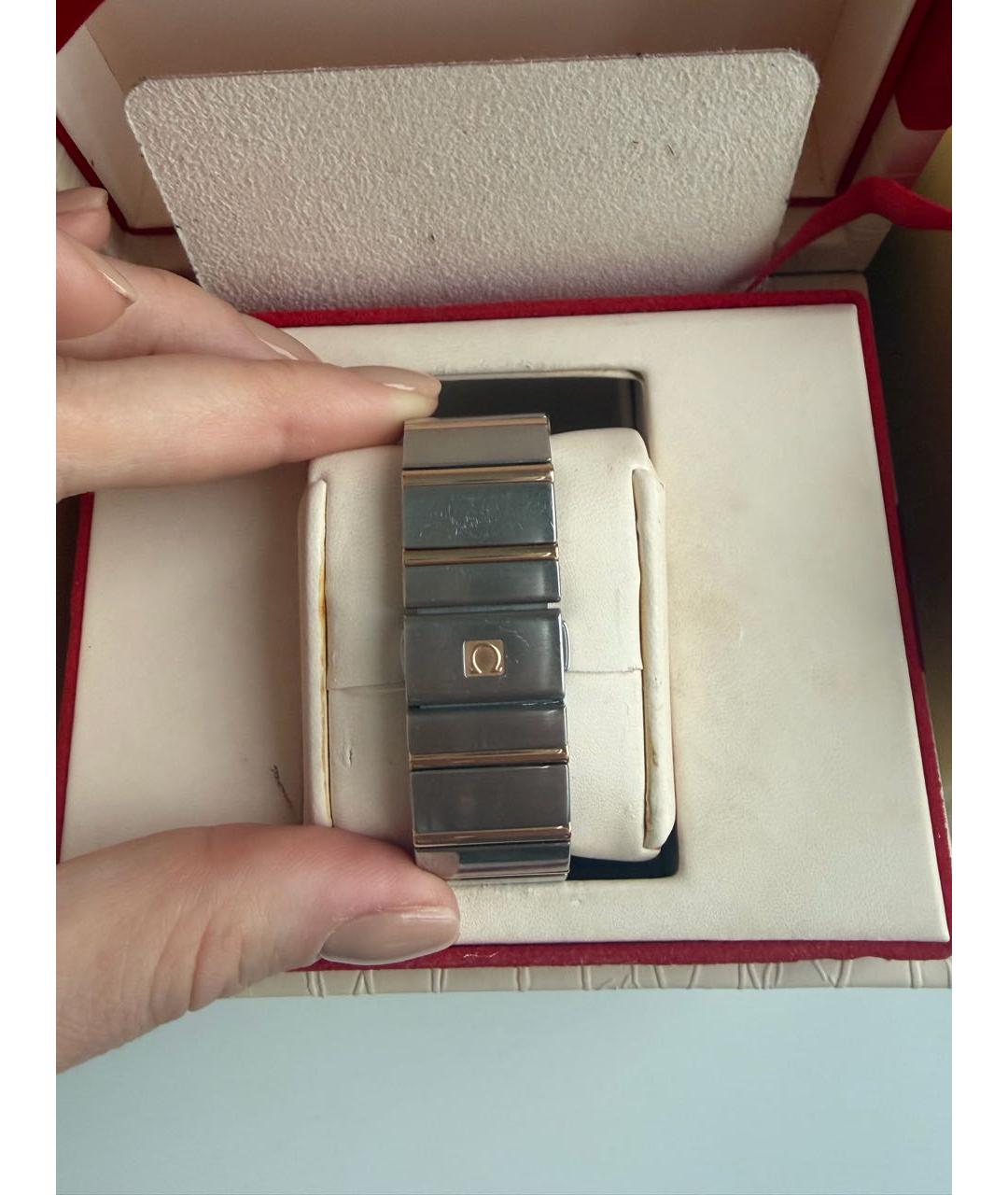 OMEGA Серые металлические часы, фото 3