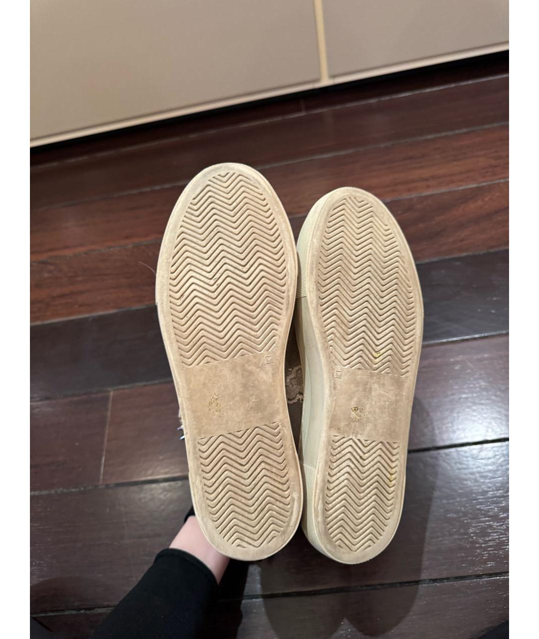 PHILIPP PLEIN Бежевые текстильные кеды, фото 6