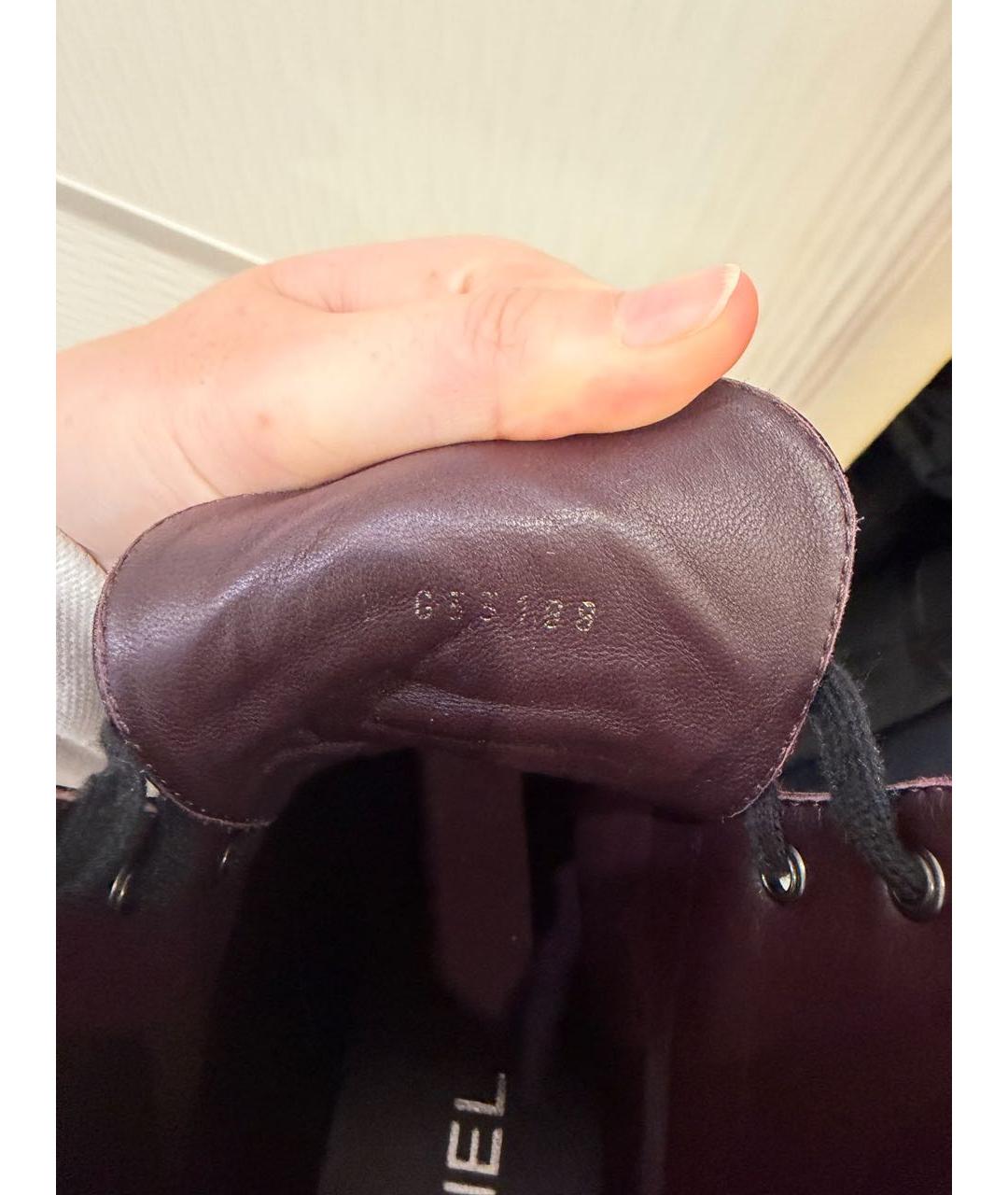 CHANEL Черные кожаные ботинки, фото 3