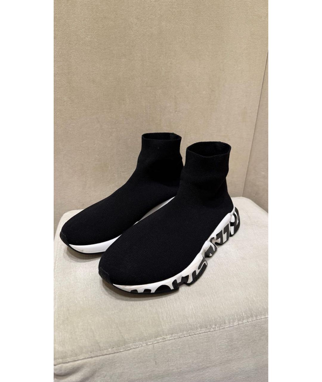 BALENCIAGA Черные текстильные кроссовки, фото 5