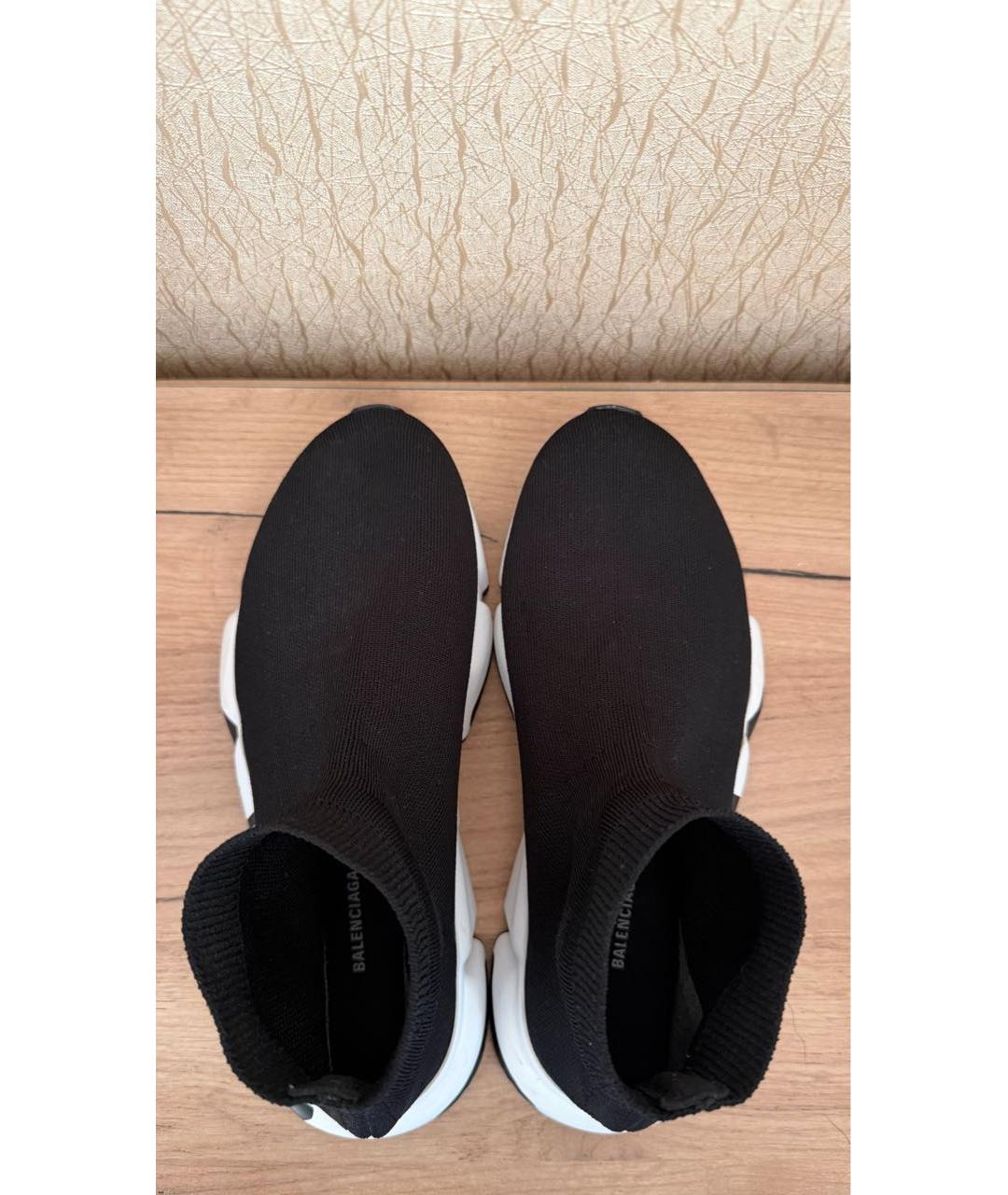 BALENCIAGA Черные текстильные кроссовки, фото 3