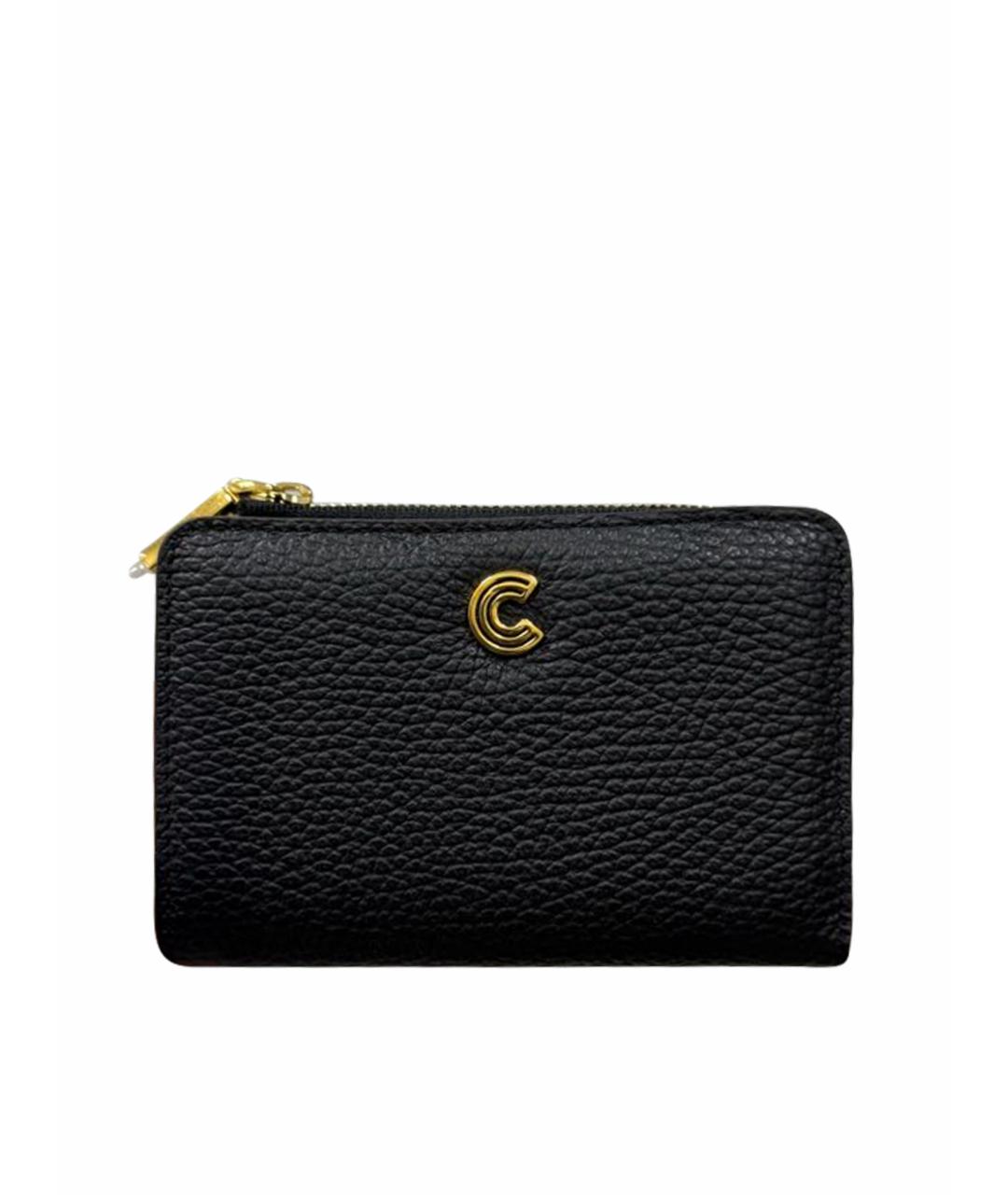 COCCINELLE Черный кожаный кошелек, фото 1