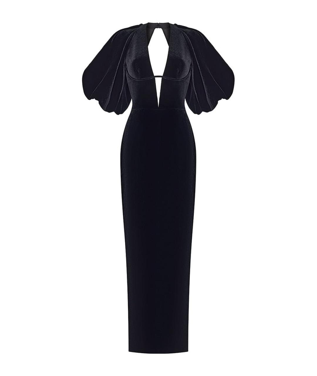 RASARIO Черное бархатное вечернее платье, фото 1