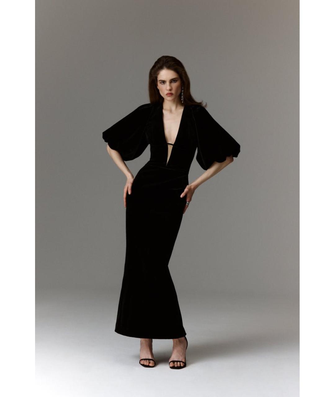 RASARIO Черное бархатное вечернее платье, фото 3