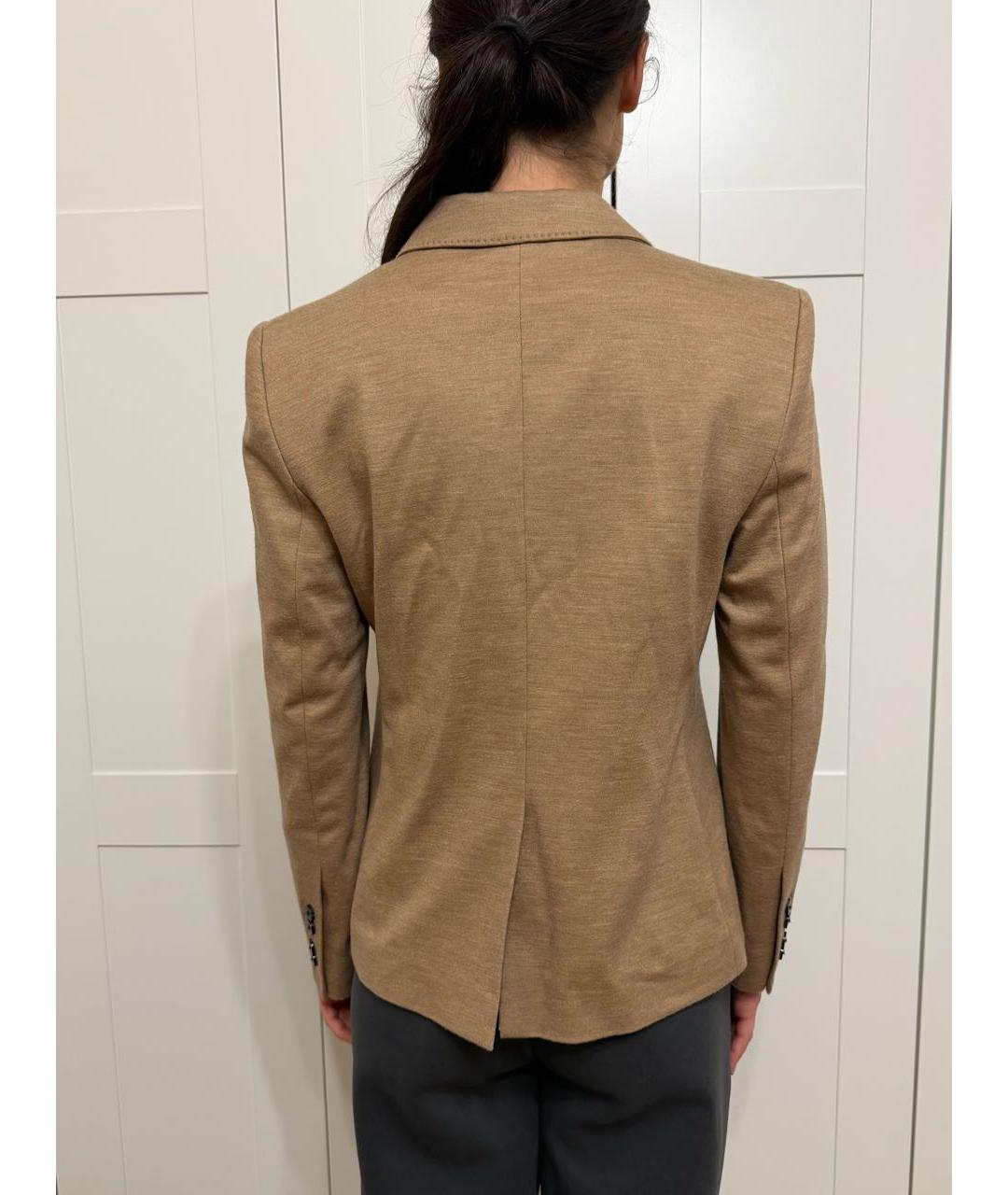 HUGO BOSS Коричневый шерстяной жакет/пиджак, фото 7
