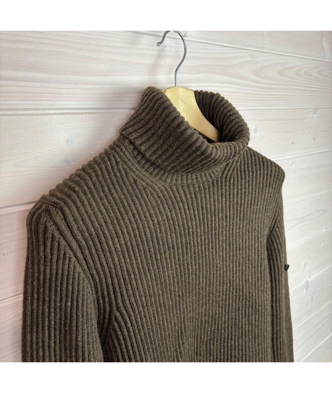 STONE ISLAND Хаки шерстяной джемпер / свитер, фото 2