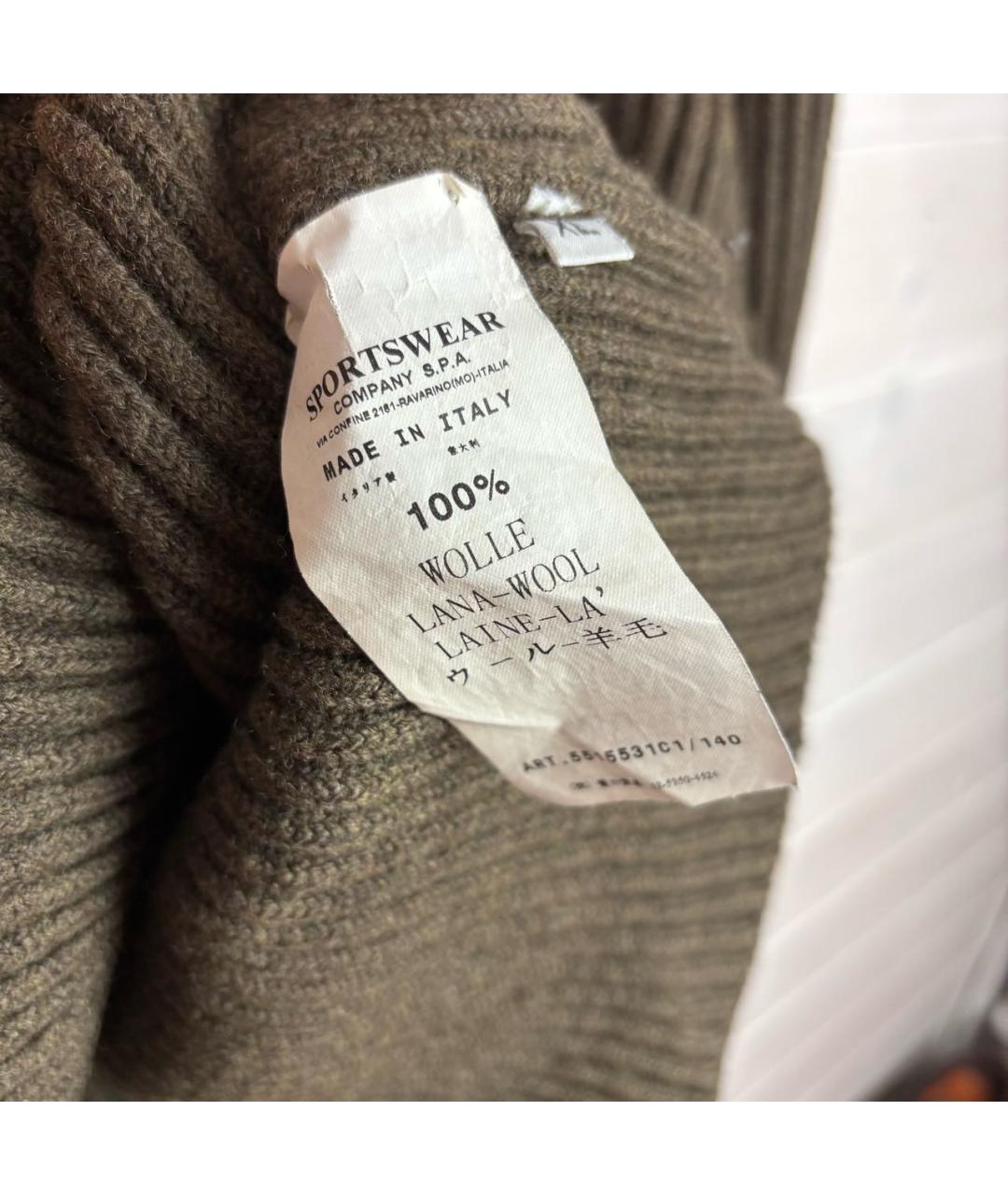 STONE ISLAND Хаки шерстяной джемпер / свитер, фото 5