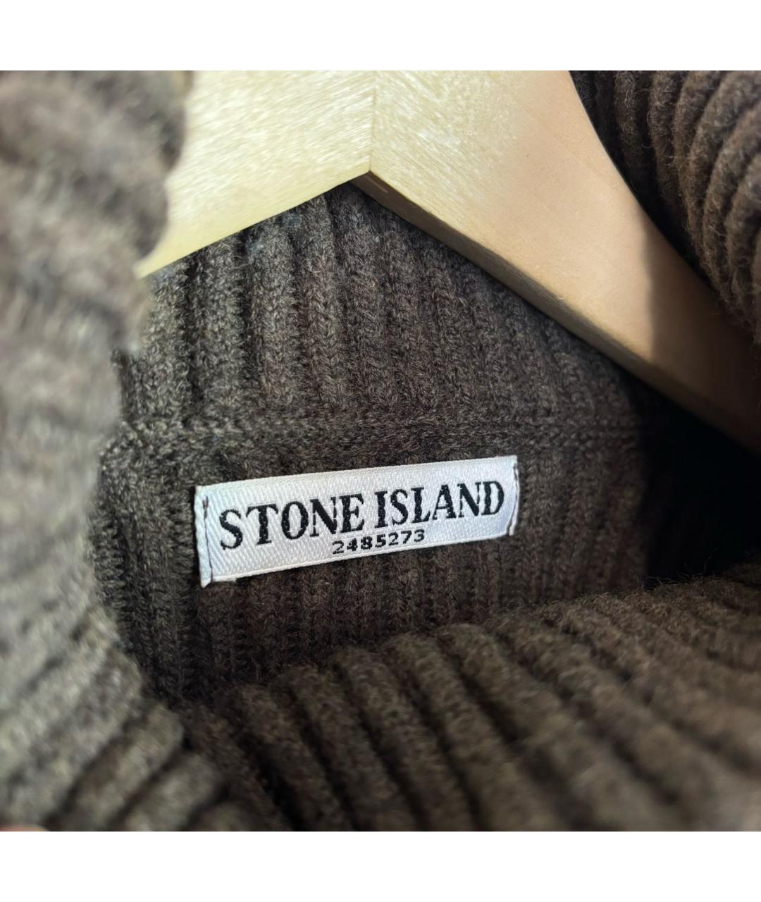 STONE ISLAND Хаки шерстяной джемпер / свитер, фото 3