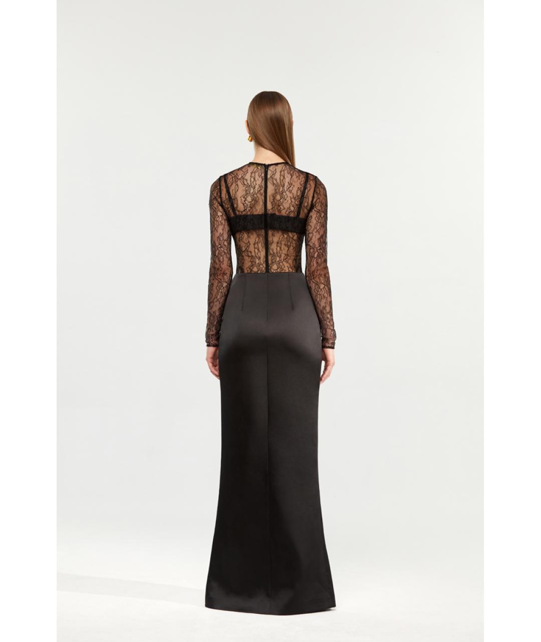 RASARIO Черное атласное платье, фото 6