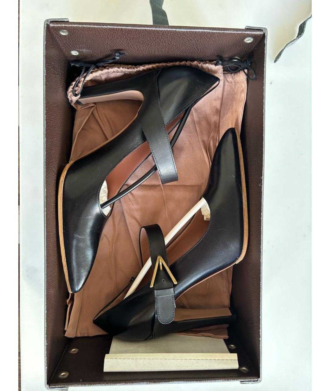 ALAIA Черные кожаные туфли, фото 6