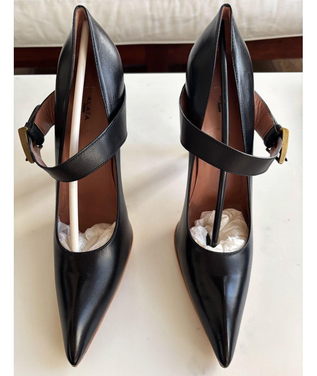 ALAIA Черные кожаные туфли, фото 2