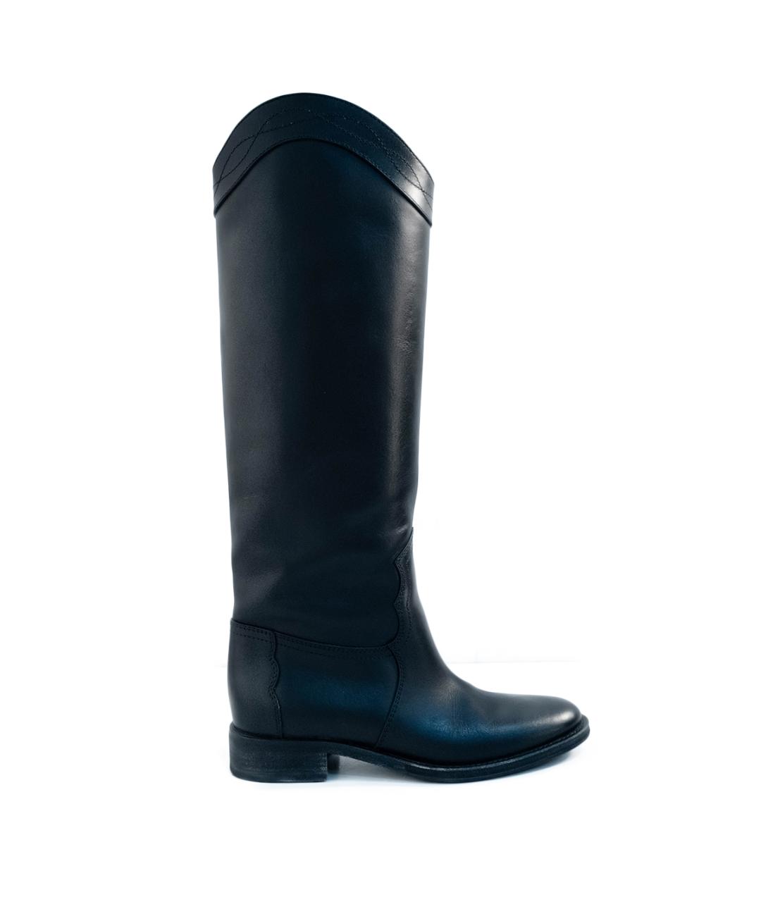 SAINT LAURENT Черные кожаные сапоги, фото 1