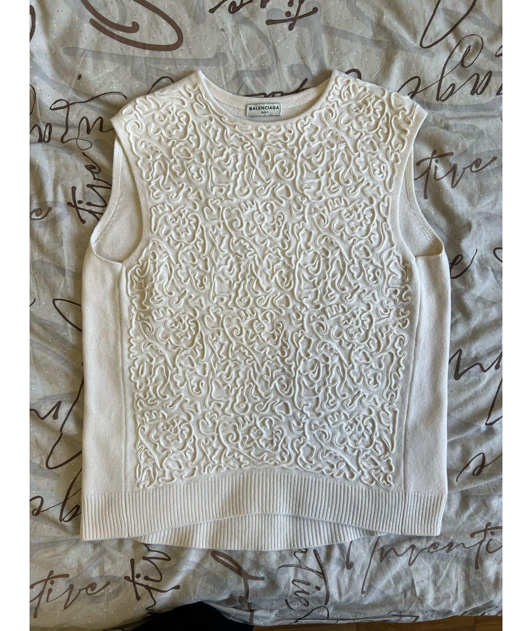 BALENCIAGA Бежевая шерстяная жилетка, фото 7