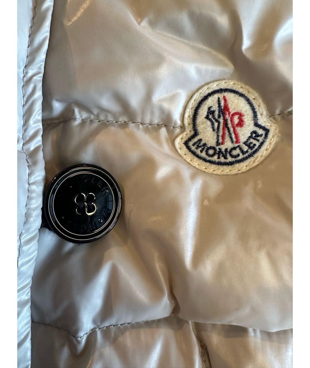 MONCLER Бежевый полиамидовый жилет, фото 4