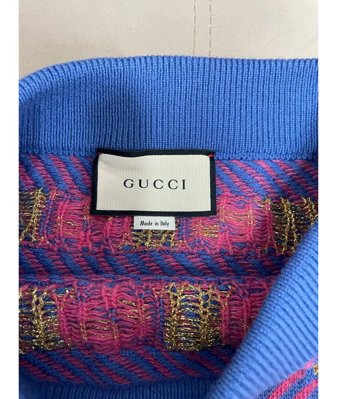 GUCCI Мульти шерстяная юбка миди, фото 3