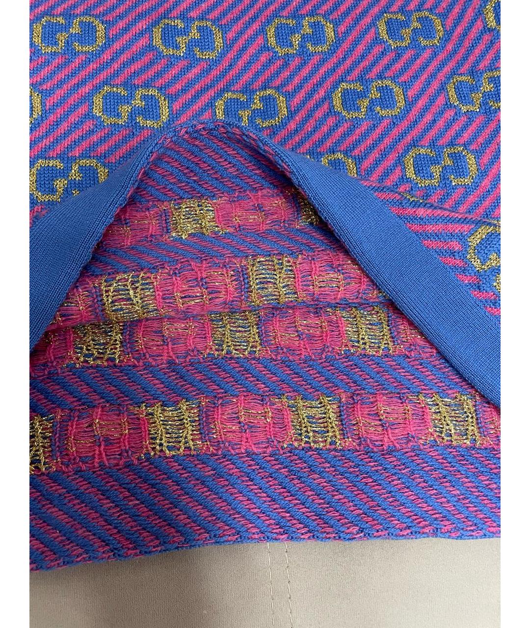 GUCCI Мульти шерстяная юбка миди, фото 4