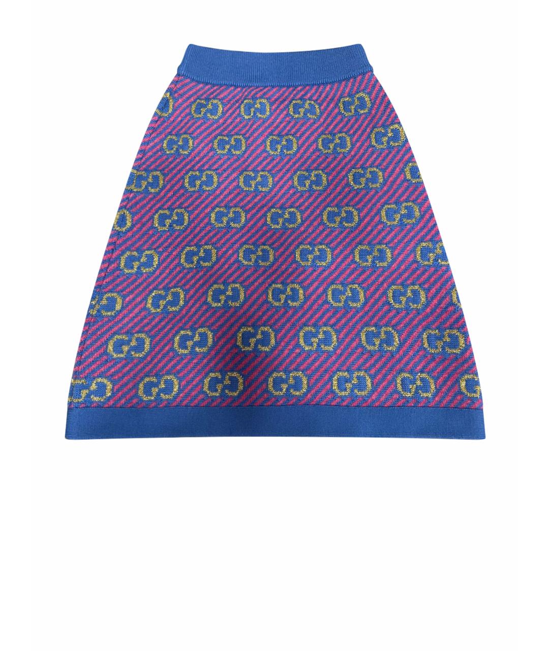 GUCCI Мульти шерстяная юбка миди, фото 1