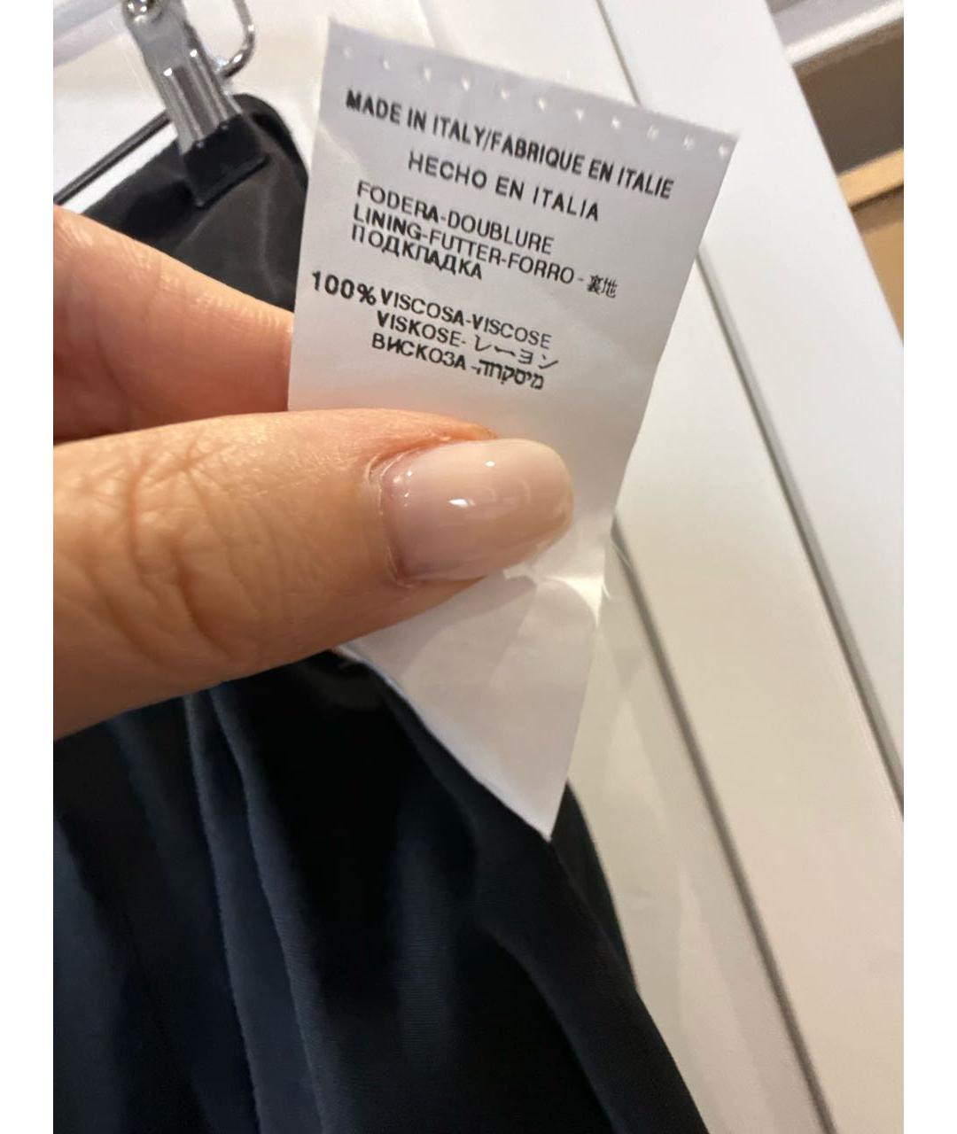 VALENTINO Черная вискозная юбка миди, фото 6