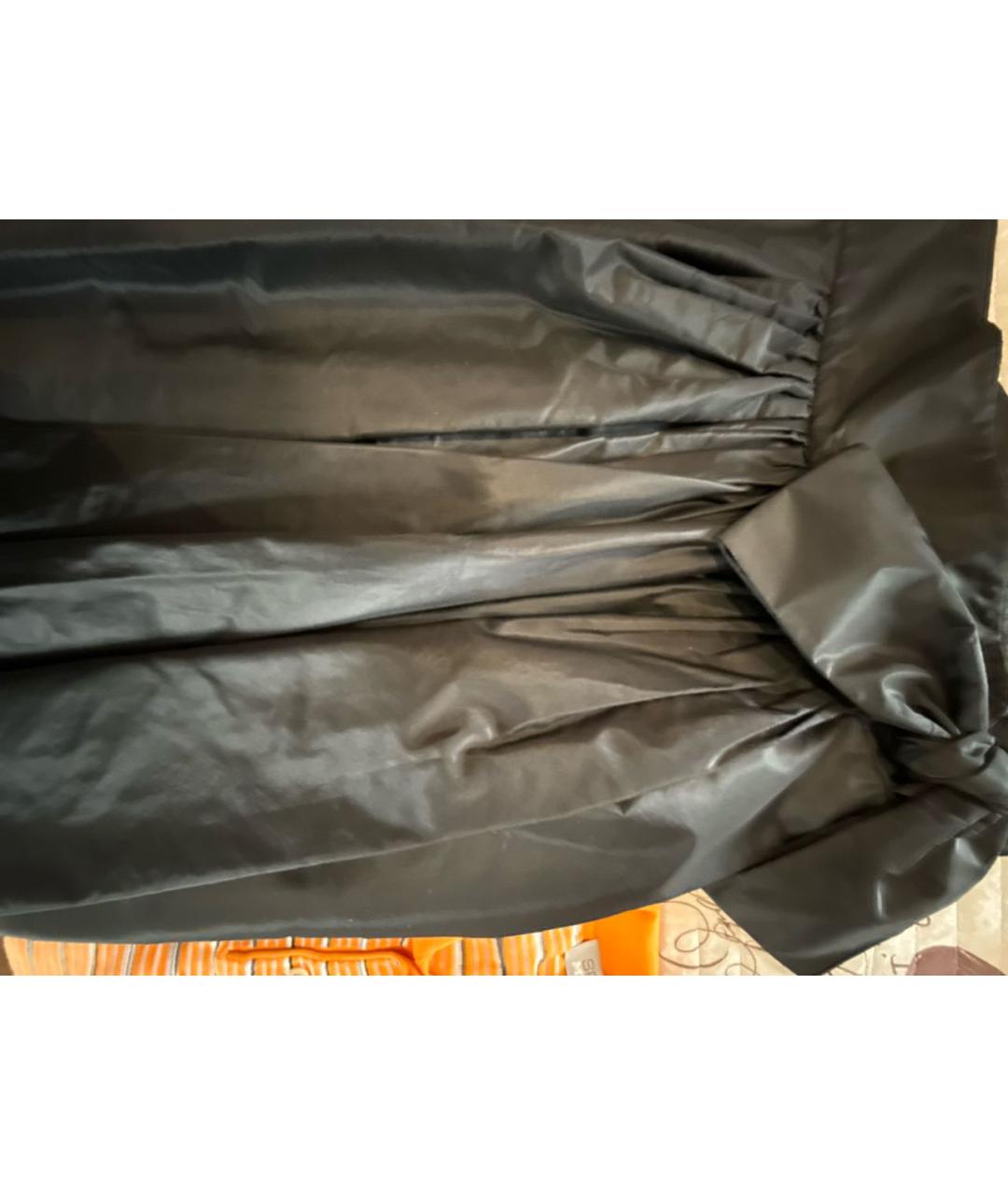 VALENTINO Черная вискозная юбка миди, фото 4