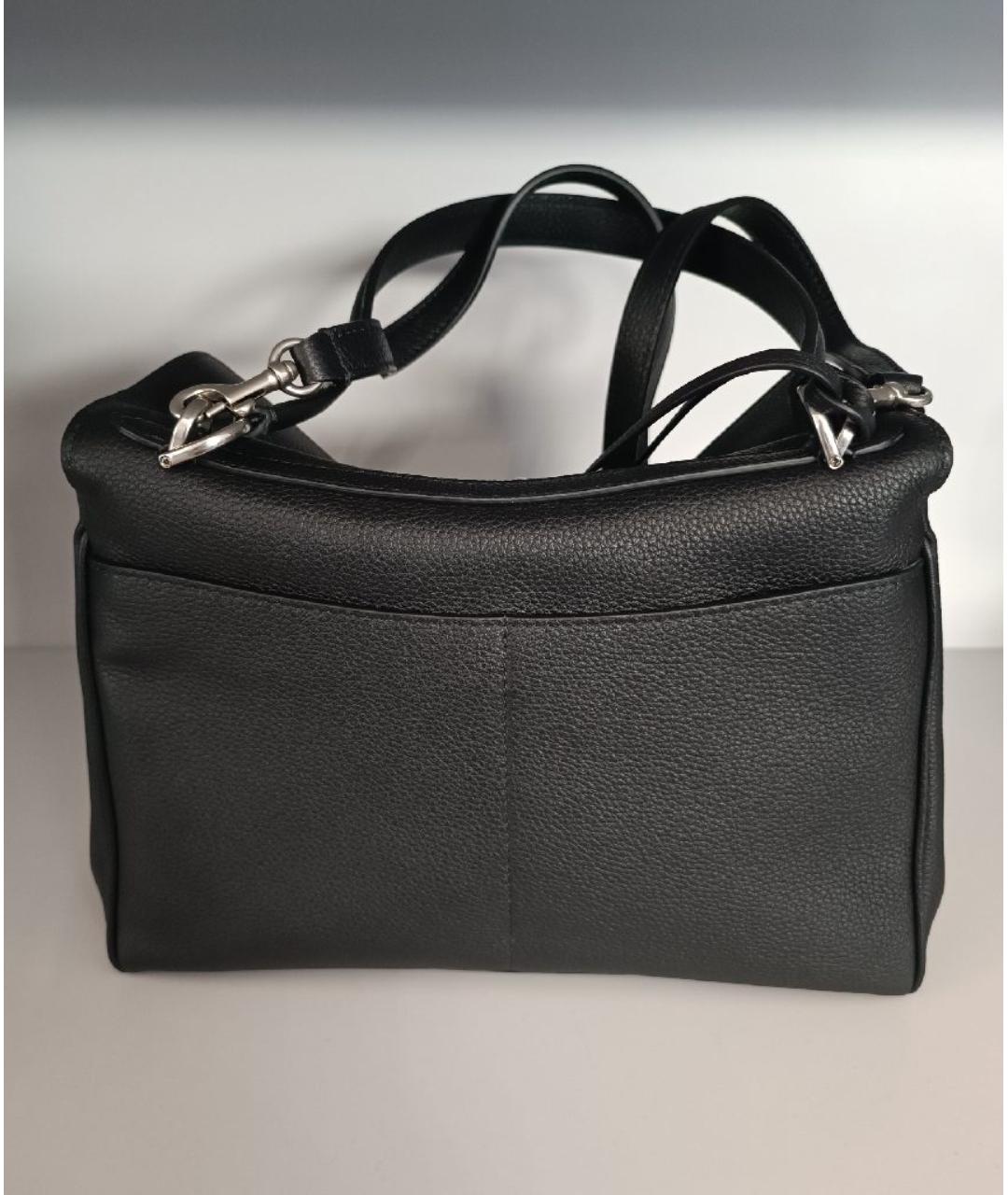 BALENCIAGA Черная кожаная сумка через плечо, фото 3