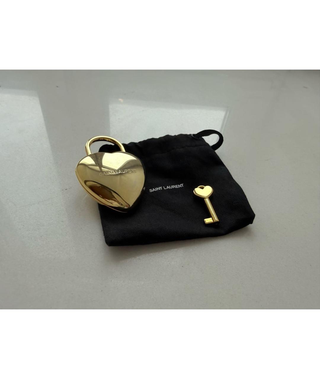 SAINT LAURENT Золотой брелок, фото 6