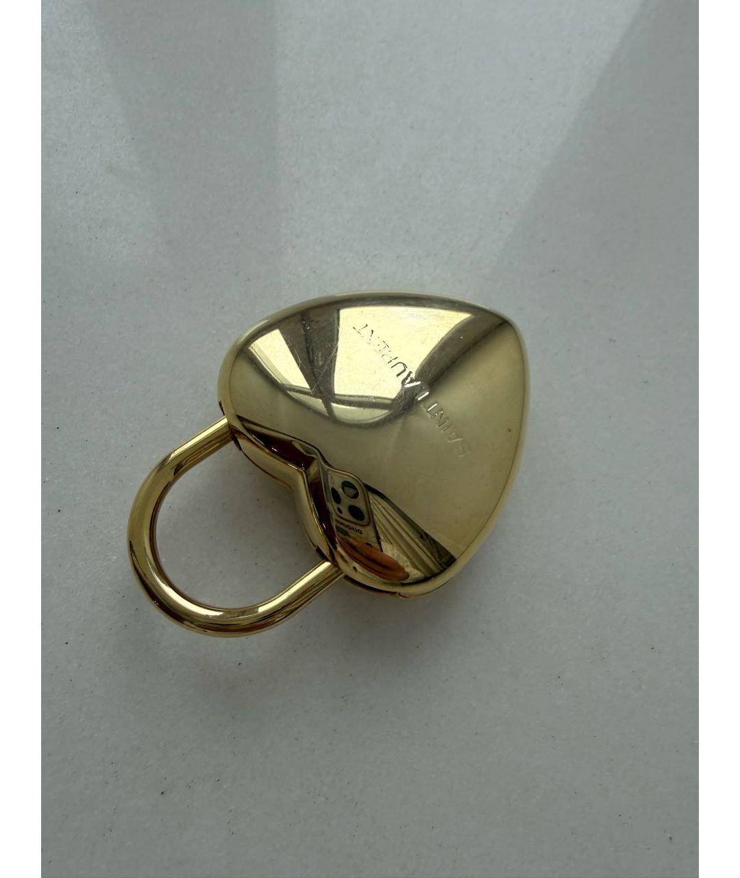 SAINT LAURENT Золотой брелок, фото 4
