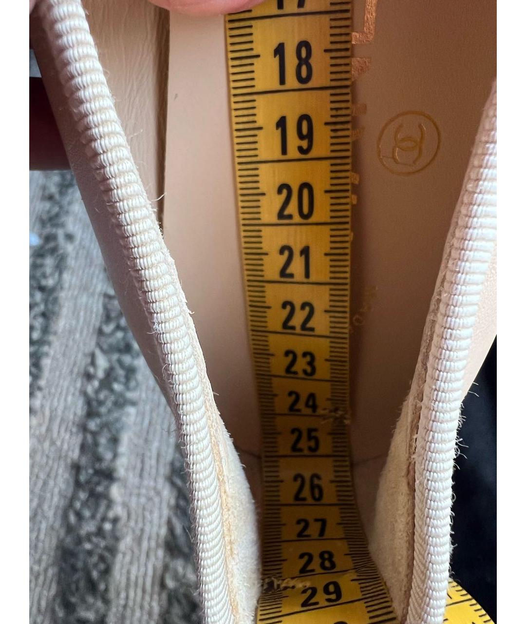 CHANEL Бежевые кожаные балетки, фото 5