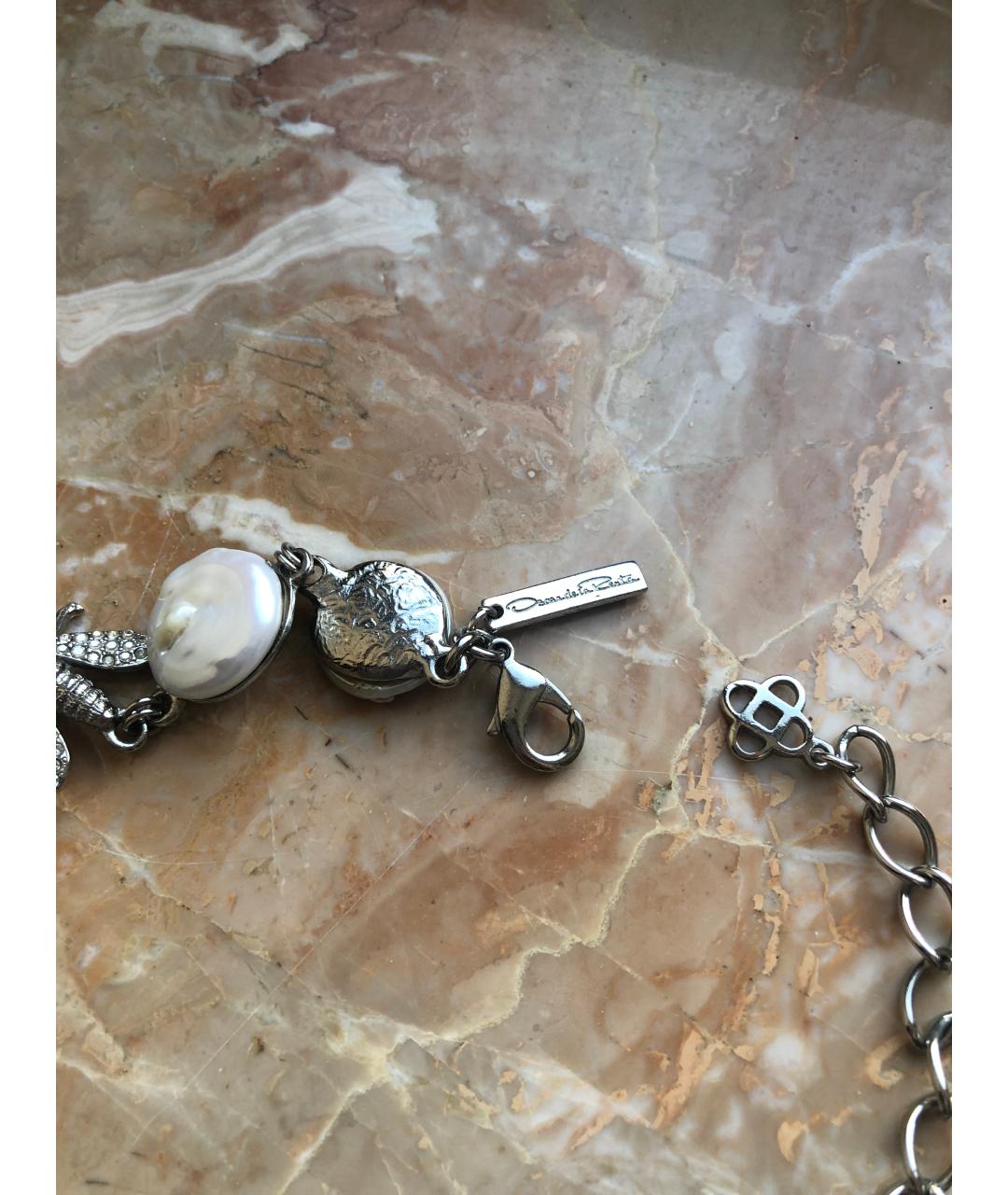 OSCAR DE LA RENTA Серебряное металлическое колье, фото 2