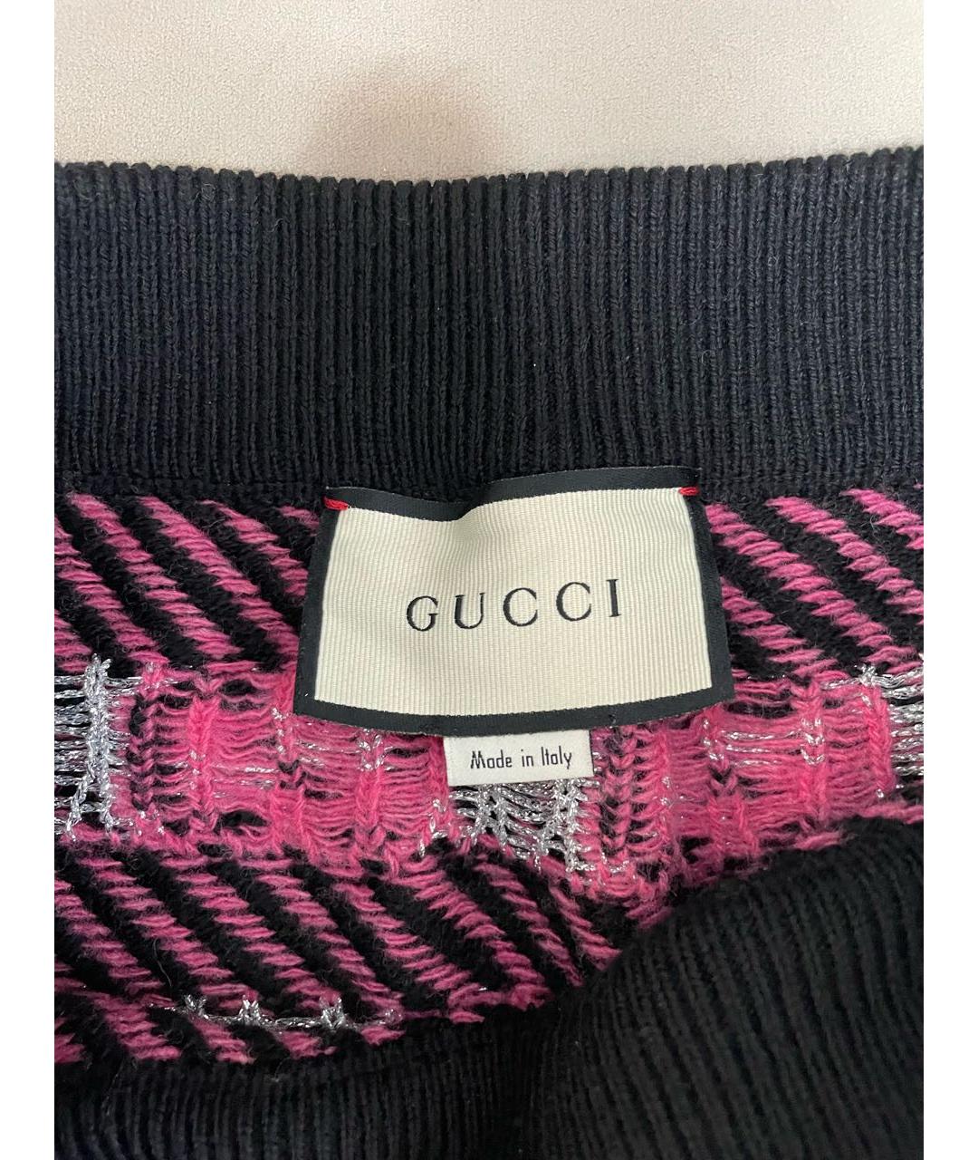 GUCCI Мульти шерстяная юбка миди, фото 3