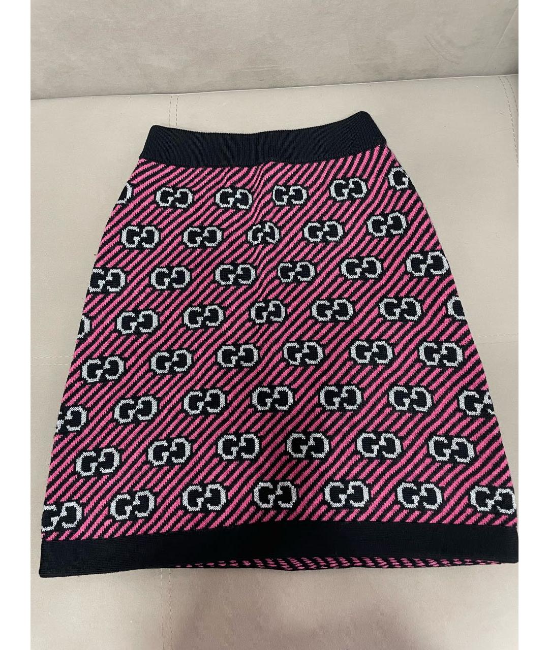 GUCCI Мульти шерстяная юбка миди, фото 8