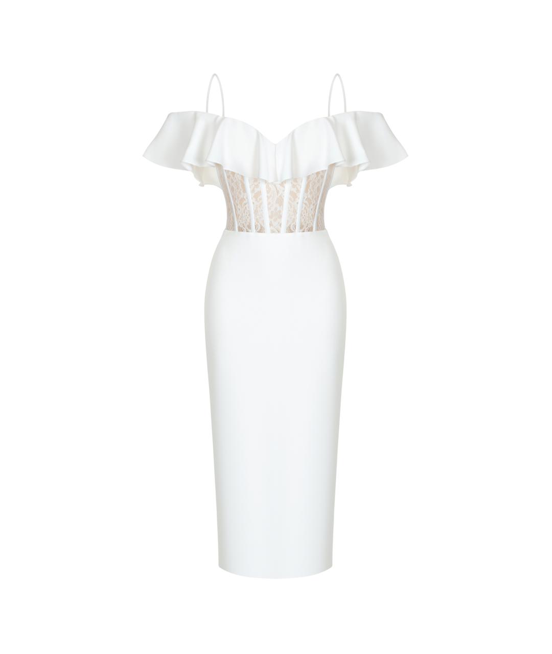 RASARIO Белое кружевное вечернее платье, фото 1