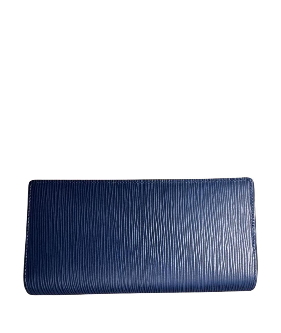 LOUIS VUITTON Темно-синий кожаный кошелек, фото 1