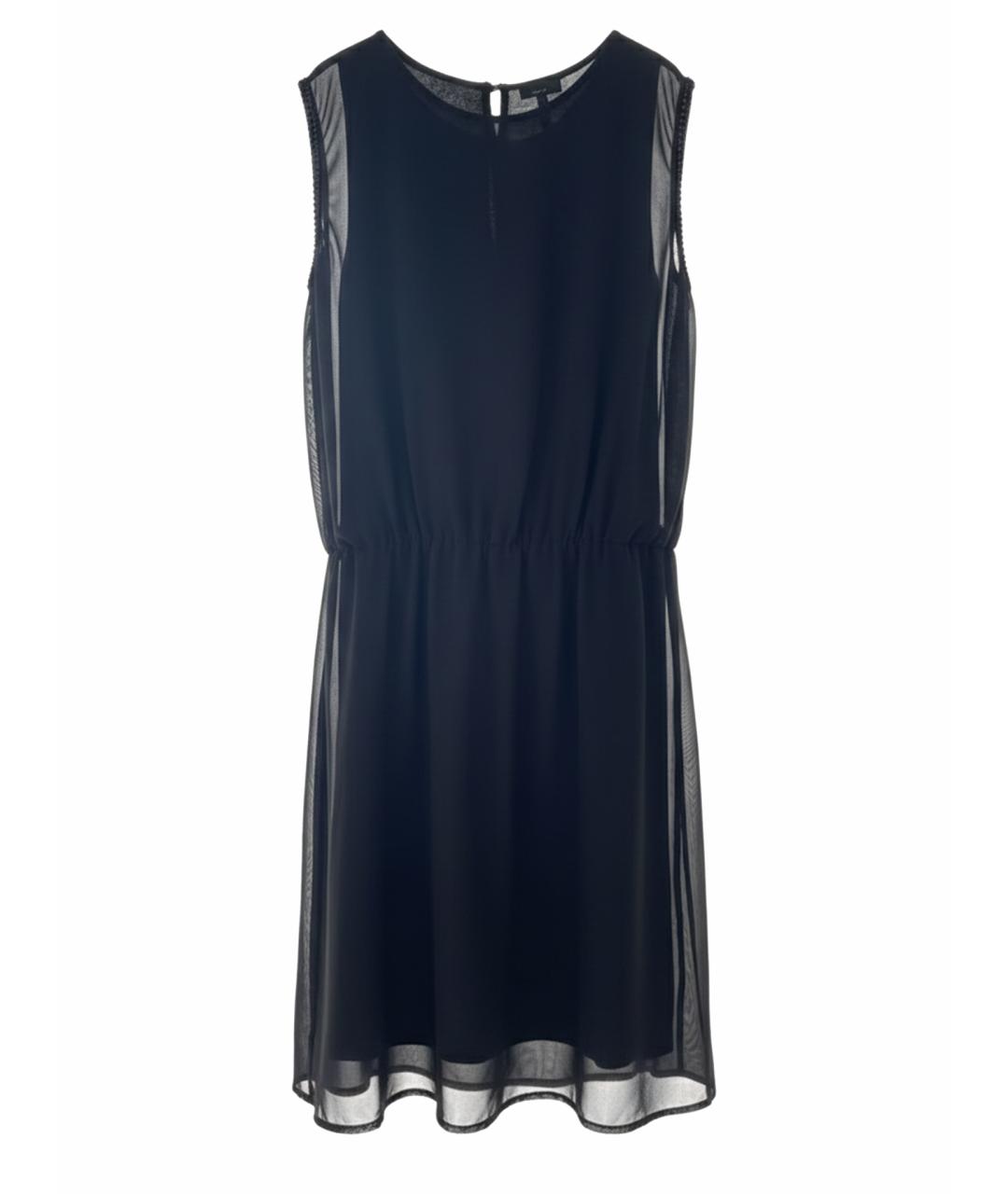 ARMANI JEANS Черное шифоновое коктейльное платье, фото 1