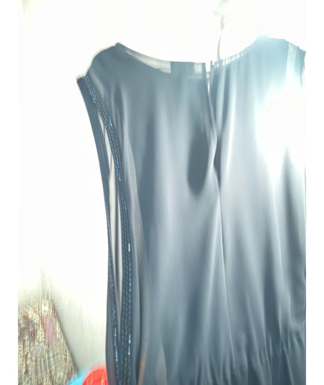 ARMANI JEANS Черное шифоновое коктейльное платье, фото 4