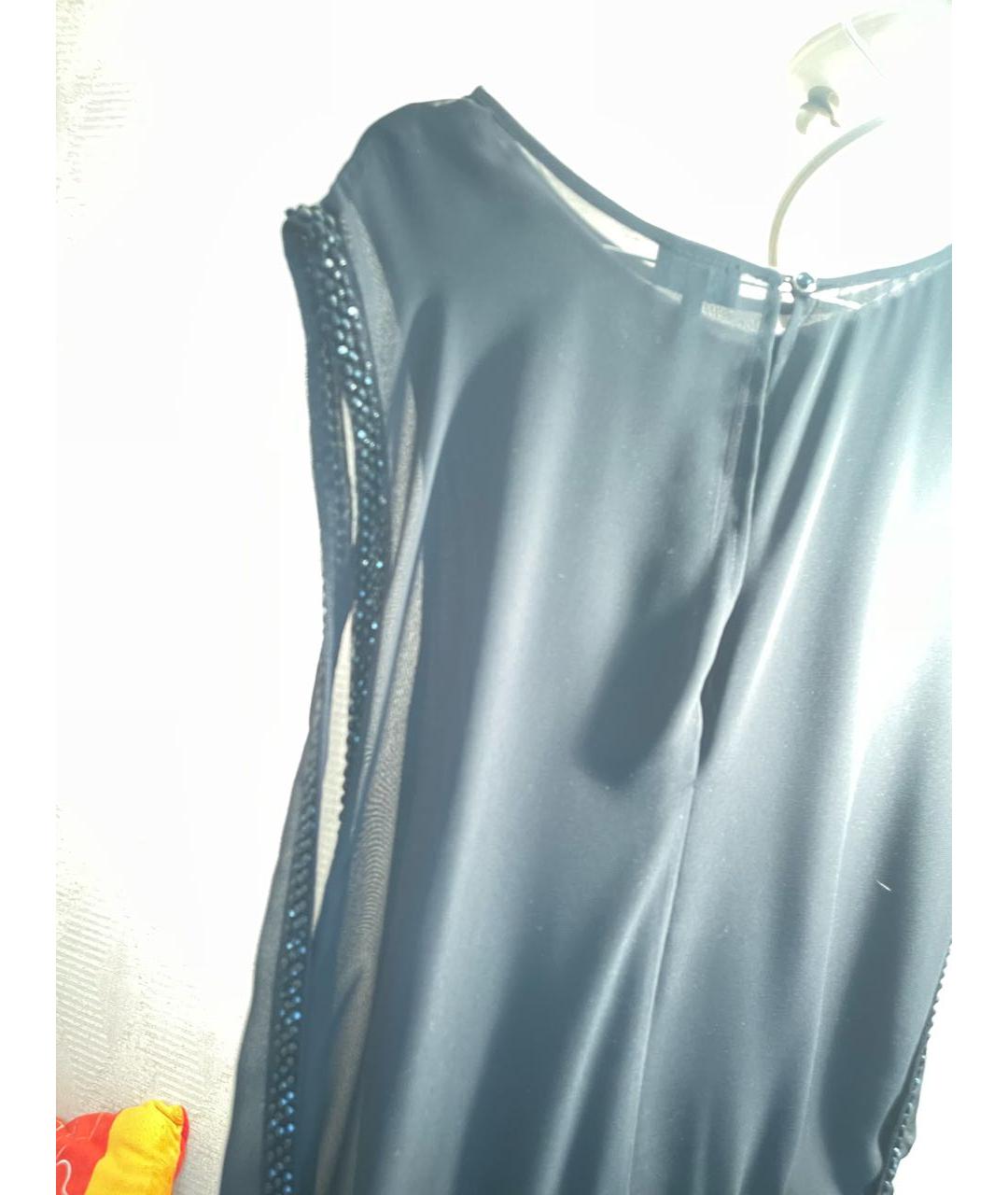 ARMANI JEANS Черное шифоновое коктейльное платье, фото 3