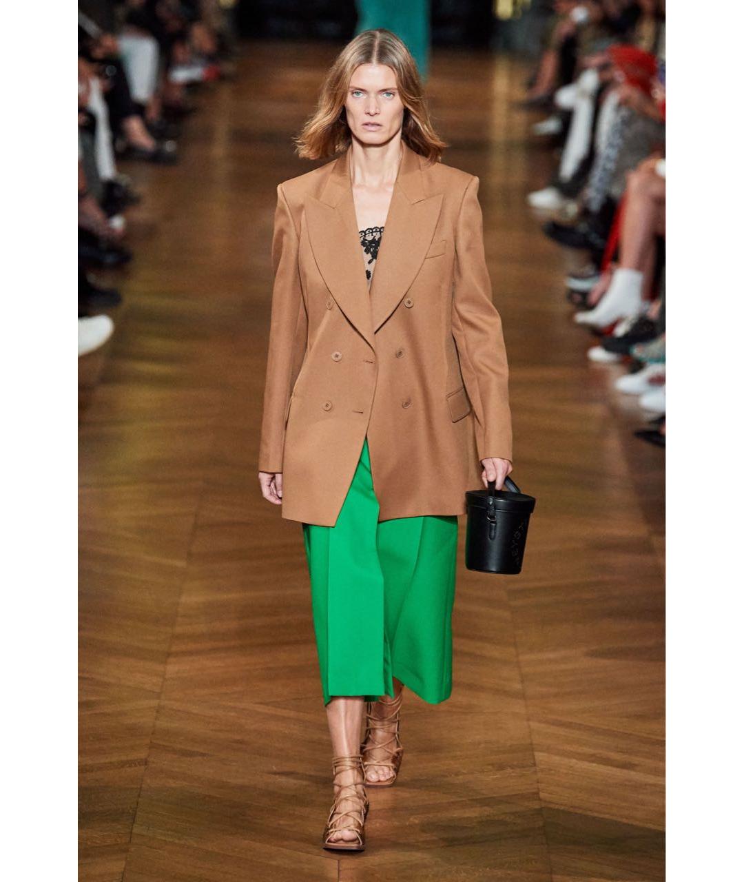 STELLA MCCARTNEY Зеленая шерстяная юбка миди, фото 2