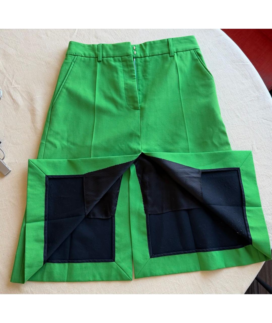 STELLA MCCARTNEY Зеленая шерстяная юбка миди, фото 6