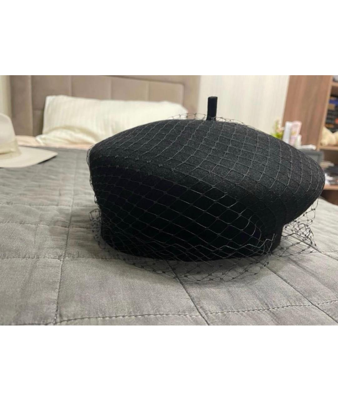 CHRISTIAN DIOR Черная кашемировая шляпа, фото 4